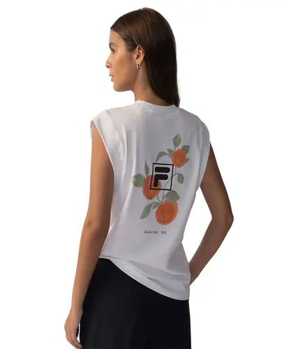 Blusa Fila Comfort Arancia Letter Graphic Branco