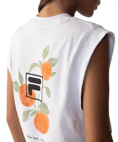 Blusa Fila Comfort Arancia Letter Graphic Branco
