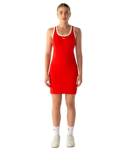 Vestido Fila Rib Vermelho Chilli