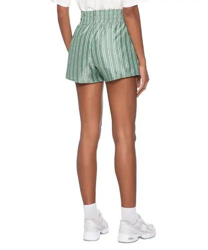 Saia Shorts Fila Nylon Classic Sports Verde Listrado