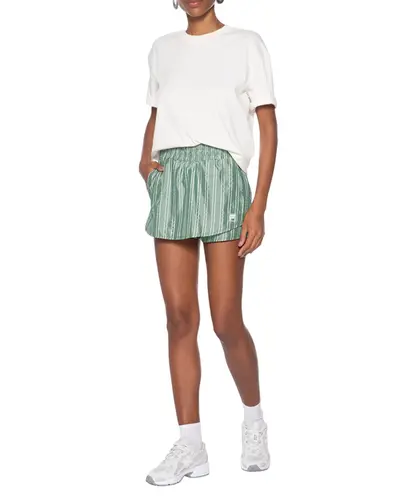 Saia Shorts Fila Nylon Classic Sports Verde Listrado
