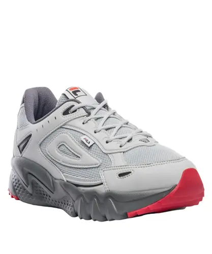 Tênis Fila Venture Tracer 2 Cinza Gelo Preto e Vermelho