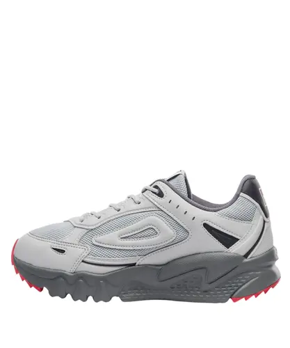 Tênis Fila Venture Tracer 2 Cinza Gelo Preto e Vermelho