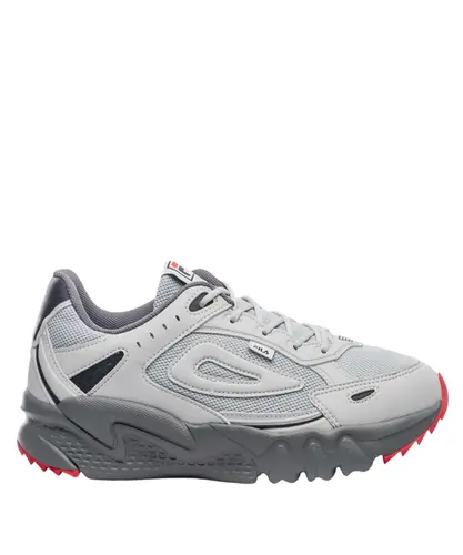 Tênis Fila Venture Tracer 2 Cinza Gelo Preto e Vermelho