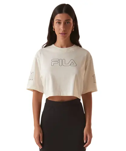 Camiseta Fila Over Outline Union 1911 Off White Gardenia