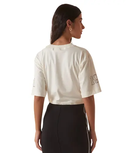 Camiseta Fila Over Outline Union 1911 Off White Gardenia