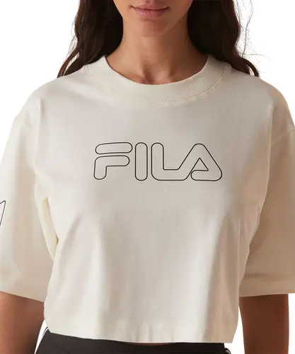 Camiseta Fila Over Outline Union 1911 Off White Gardenia