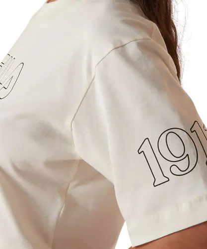 Camiseta Fila Over Outline Union 1911 Off White Gardenia