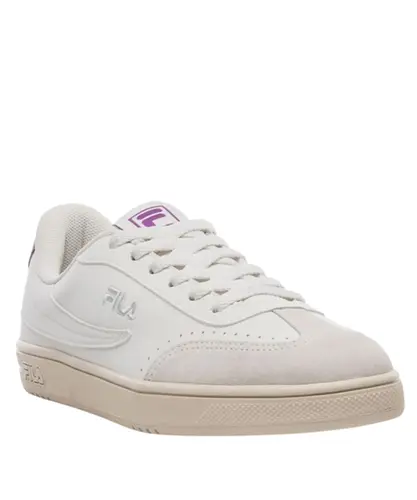 Tênis Fila Court 80 Feminino Branco Cinza Gelo Roxo Violeta