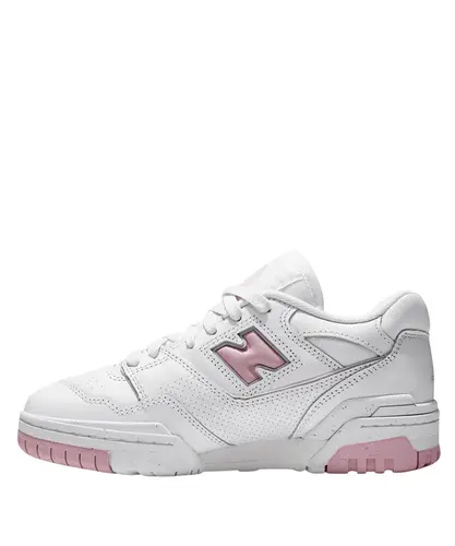Tênis New Balance 550 Branco e Rosa Claro