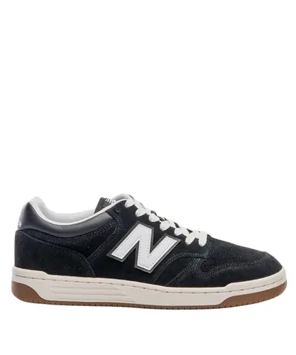 Tênis New Balance 480 Low Preto e Bege Claro