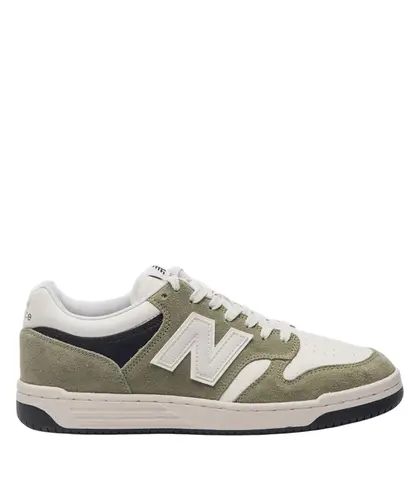 Tênis New Balance 480 Low Verde Musgo e Bege Claro