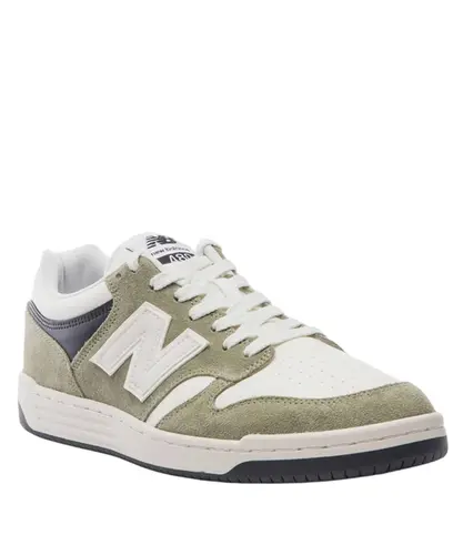 Tênis New Balance 480 Low Verde Musgo e Bege Claro