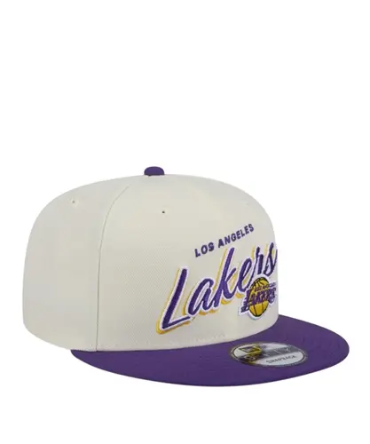 Boné New Era 9FIFTY Snapback Los Angeles Lakers NBA Off White