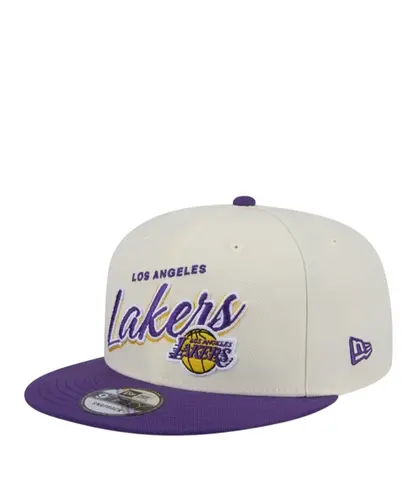 Boné New Era 9FIFTY Snapback Los Angeles Lakers NBA Off White