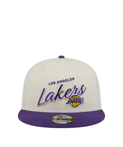 Boné New Era 9FIFTY Snapback Los Angeles Lakers NBA Off White