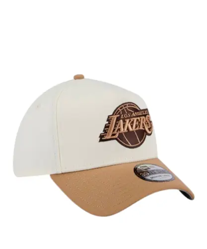Boné New Era 39THIRTY A-FRAME Los Angeles Lakers NBA Branco