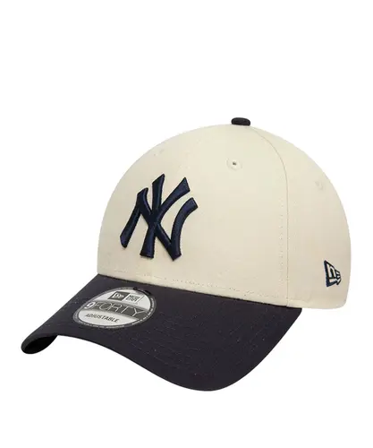 Boné New Era Colour Block 9forty Bege Claro Marinho