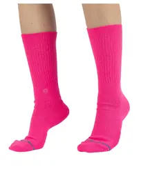 Meia Stance Icon Rosa Fluorescente