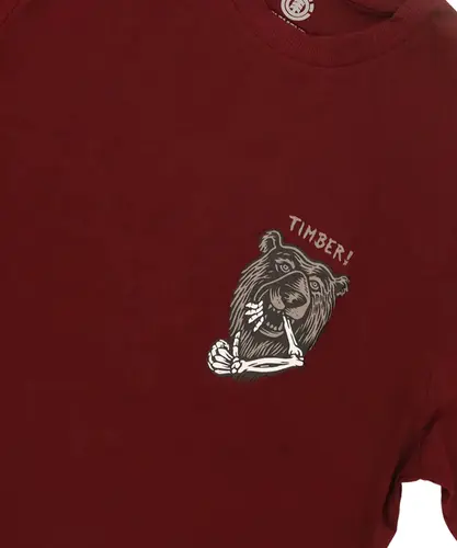 Camiseta Element Bear And Bones Vinho