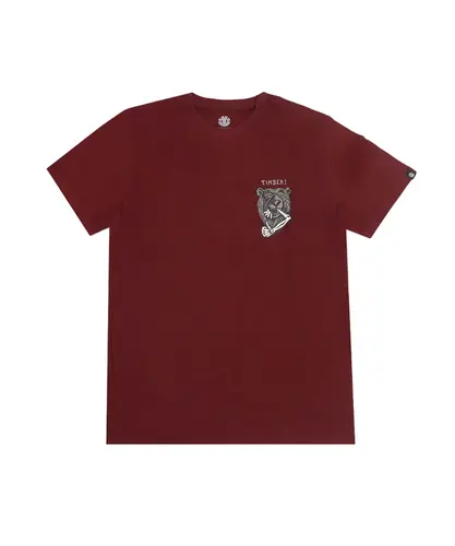 Camiseta Element Bear And Bones Vinho