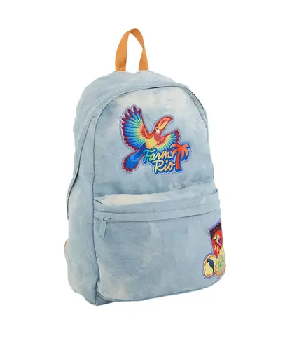 Mochila Farm Xodó Patch Rio Azul Jeans