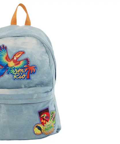 Mochila Farm Xodó Patch Rio Azul Jeans