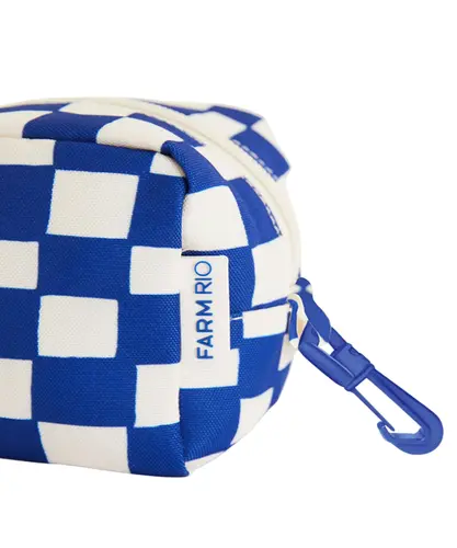 Necessaire Caçula Farm Quadriculada Sonho Azul