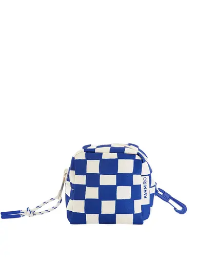 Necessaire Caçula Farm Quadriculada Sonho Azul