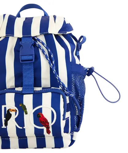 Bolsa Farm Pipoquinha Listras Azul