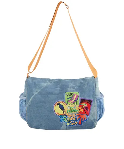 Bolsa Farm Transversal Brisa Patch Rio Azul