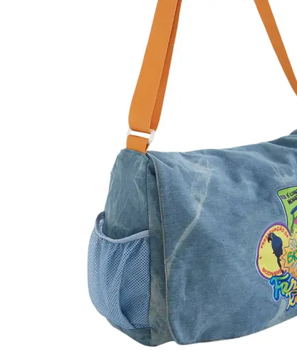 Bolsa Farm Transversal Brisa Patch Rio Azul
