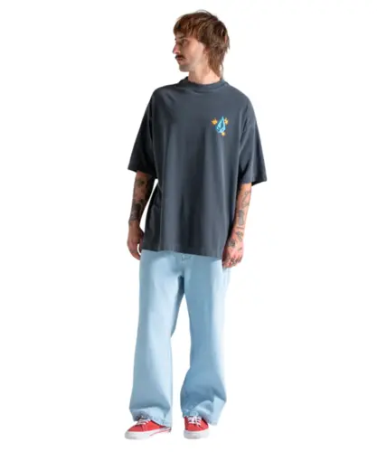 Camiseta Volcom Punk Rock Love Cinza
