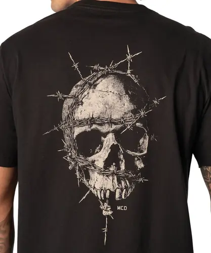 Camiseta MCD Oversized Caveira Arame Preto