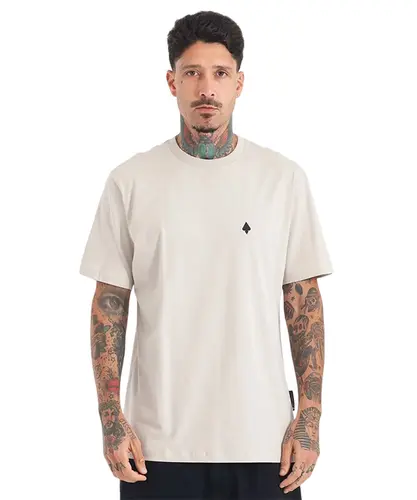 Camiseta MCD Regular Caveira Arame Bege Poeira