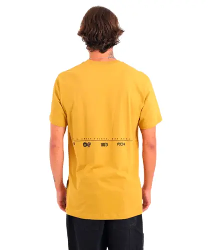 Camiseta MCD Regular Linha Do Tempo Mostarda Bronze