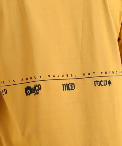 Camiseta MCD Regular Linha Do Tempo Mostarda Bronze