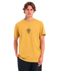 Camiseta MCD Regular Linha Do Tempo Mostarda Bronze