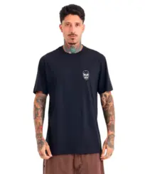 Camiseta MCD Regular Caveira Lateral Preto