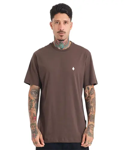 Camiseta MCD Regular Caveira Arame Marrom Ruina