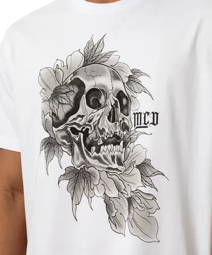 Camiseta MCD Regular Caveira Lateral Branco