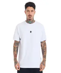 Camiseta MCD Regular Caveira Cromada Branco