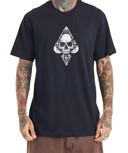 Camiseta MCD Regular Caveira Espada Preto