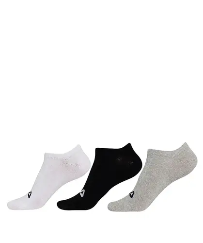 Meia Fila Tripack Cano Curto Branco Preto e Cinza