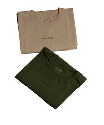Camiseta Kayland Kit 2 Camisetas Bege e Verde Militar