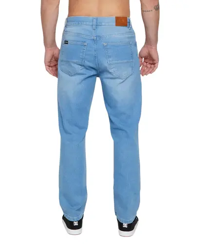 Calça Quiksilver Jeans Everyday Delavê Azul Claro - Calça