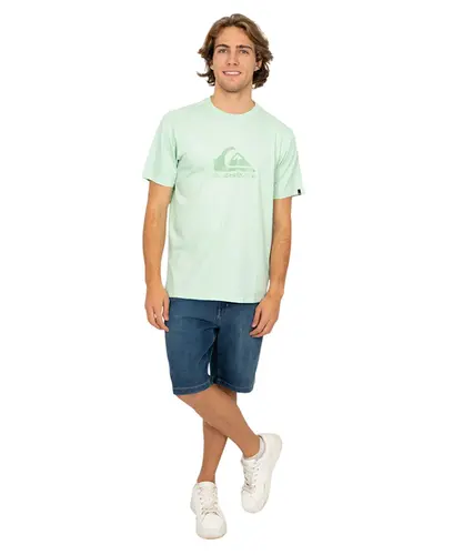 Camiseta Quiksilver New Comp Logo Verde Claro