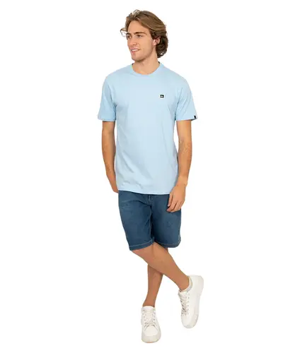 Camiseta Quiksilver Transfer Square Azul Claro