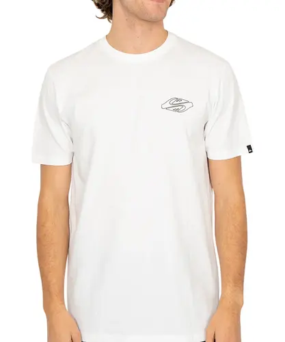 Camiseta Quiksilver Ripple Fount Branco
