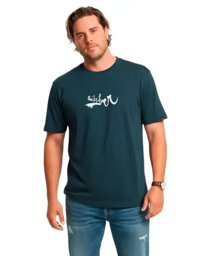 Camiseta Quiksilver Impaired Logo DNA Azul Escuro